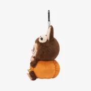 Happy Halloween Labubu Party Series – Sitting Pumpkin Vinyl Plush Pendant