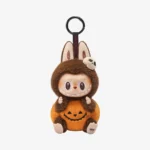 Happy Halloween Labubu Party Series – Sitting Pumpkin Vinyl Plush Pendant