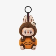 Happy Halloween Labubu Party Series – Sitting Pumpkin Vinyl Plush Pendant