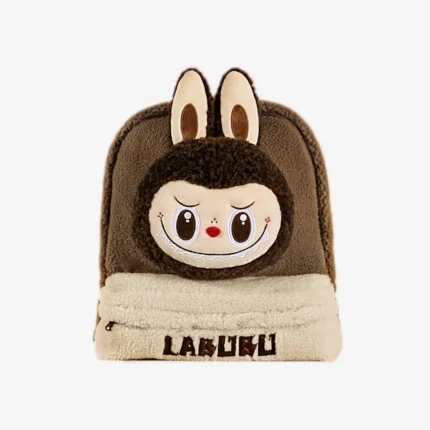 Labubu Classic Bag Berber Fleece Brown Backpack