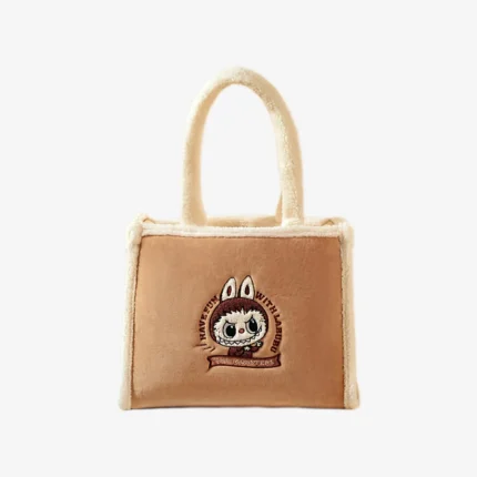 Labubu Classic Bag Plush Tote Brown Bag