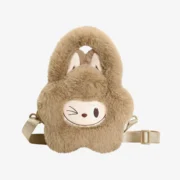 Labubu The Monsters Classic Series Plush Flower Brown Bag